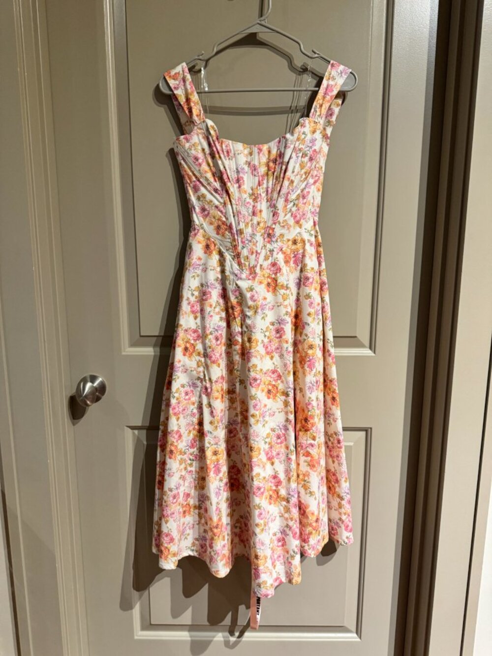 NWT House of CB Saira Ivory Floral Corset Midi Dress Size S - Picture 2 of 13